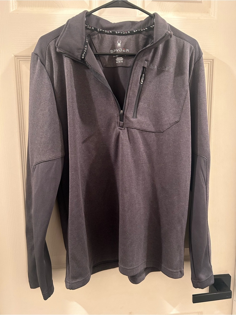 Spyder Men’s Charcoal Gray Half-Zip Performance Pullover